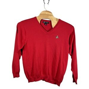Oxford Golf Sweater Adult Large Blue V Neck DuPont Country Club DE Pima Cotton